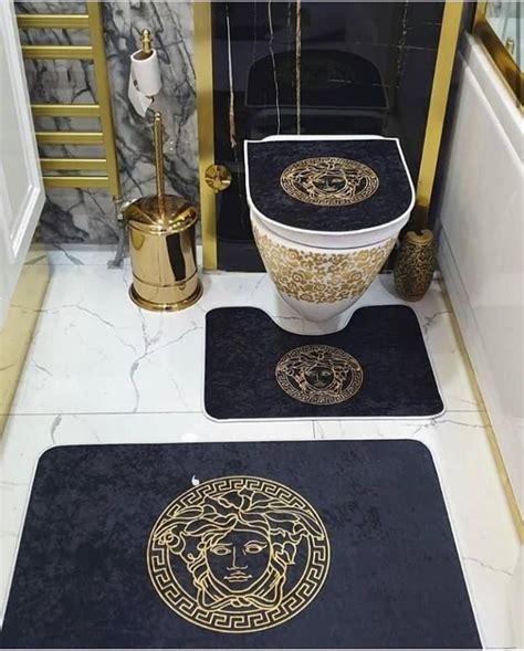 set da bagno versace|versace bath linen set.